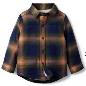 Janie & Jack Plaid Sherpa Lined Kids Jacket